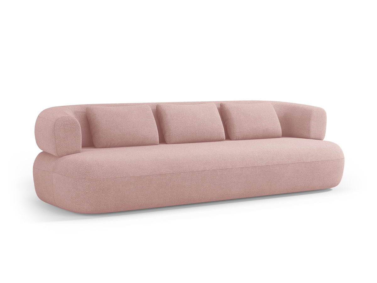 Jenny Boucle Sofa 4 Sitzer in Powder Pink-Now or Never präsentiert im Onlineshop von KAQTU Design AG. 3er Sofa ist von Micadoni