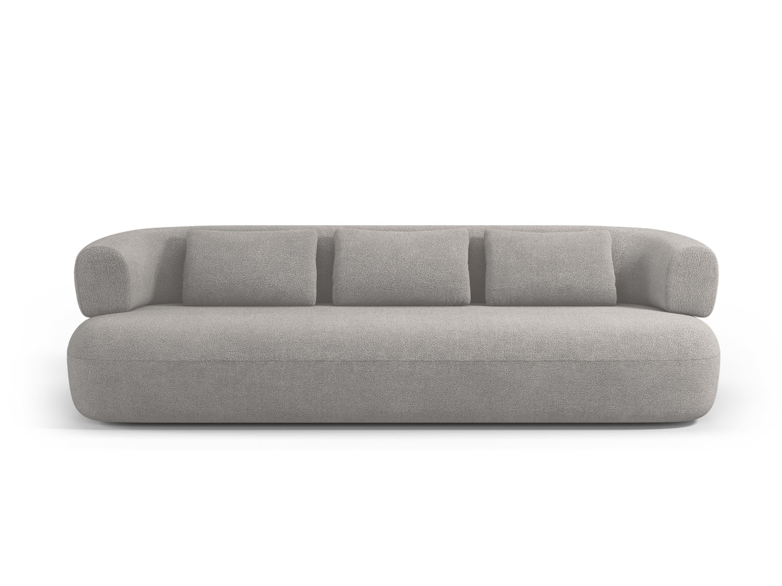 Jenny Boucle Sofa 4 Sitzer in Light Grey-Now or Never präsentiert im Onlineshop von KAQTU Design AG. 3er Sofa ist von Micadoni