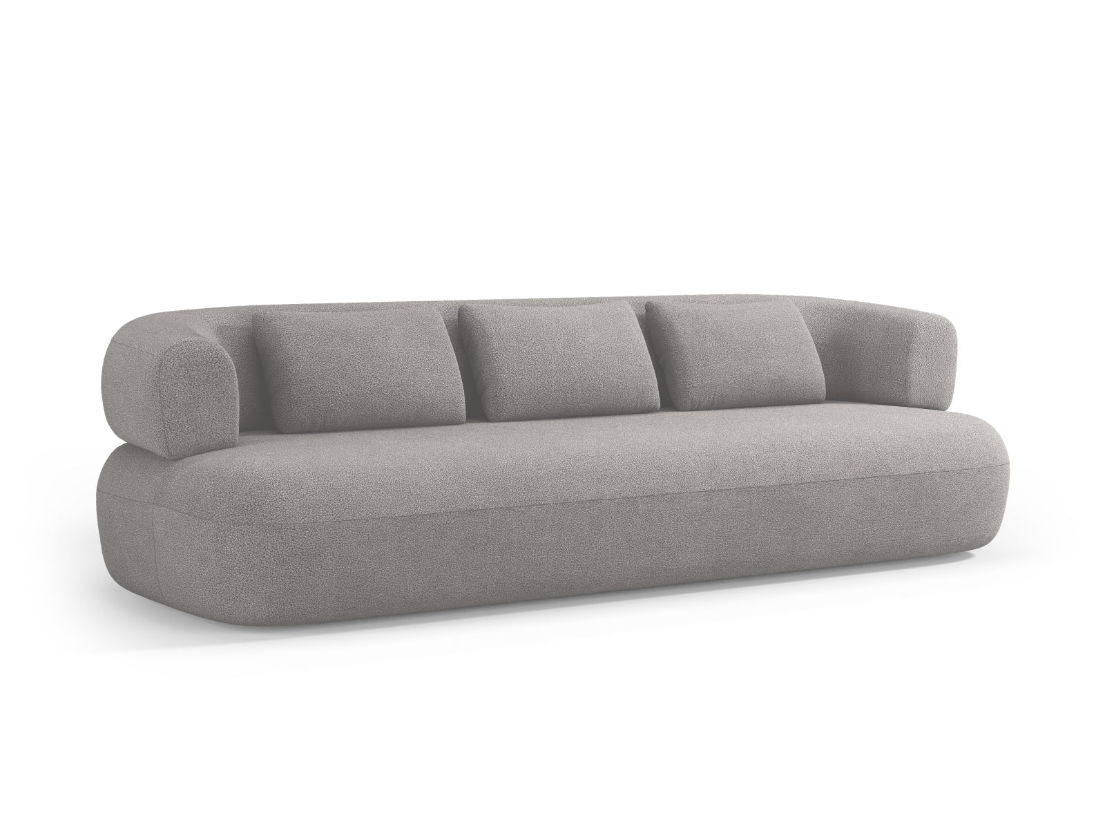 Jenny Boucle Sofa 4 Sitzer in Light Grey-Now or Never präsentiert im Onlineshop von KAQTU Design AG. 3er Sofa ist von Micadoni