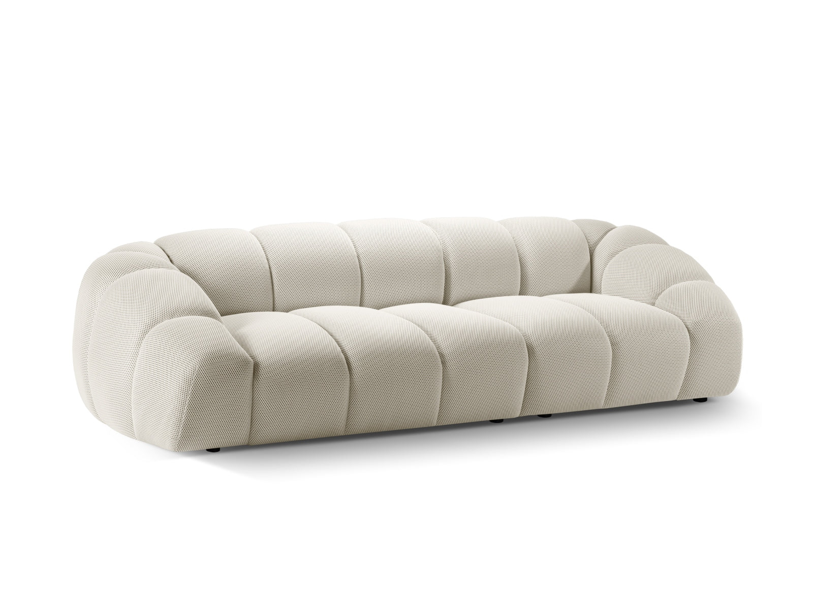 Stilvolles 4-Sitzer Sofa "Diana" in zartem Beige, perfekt für moderne Wohnkonzepte. Hochwertige Materialien und elegantes Design von Micadoni.