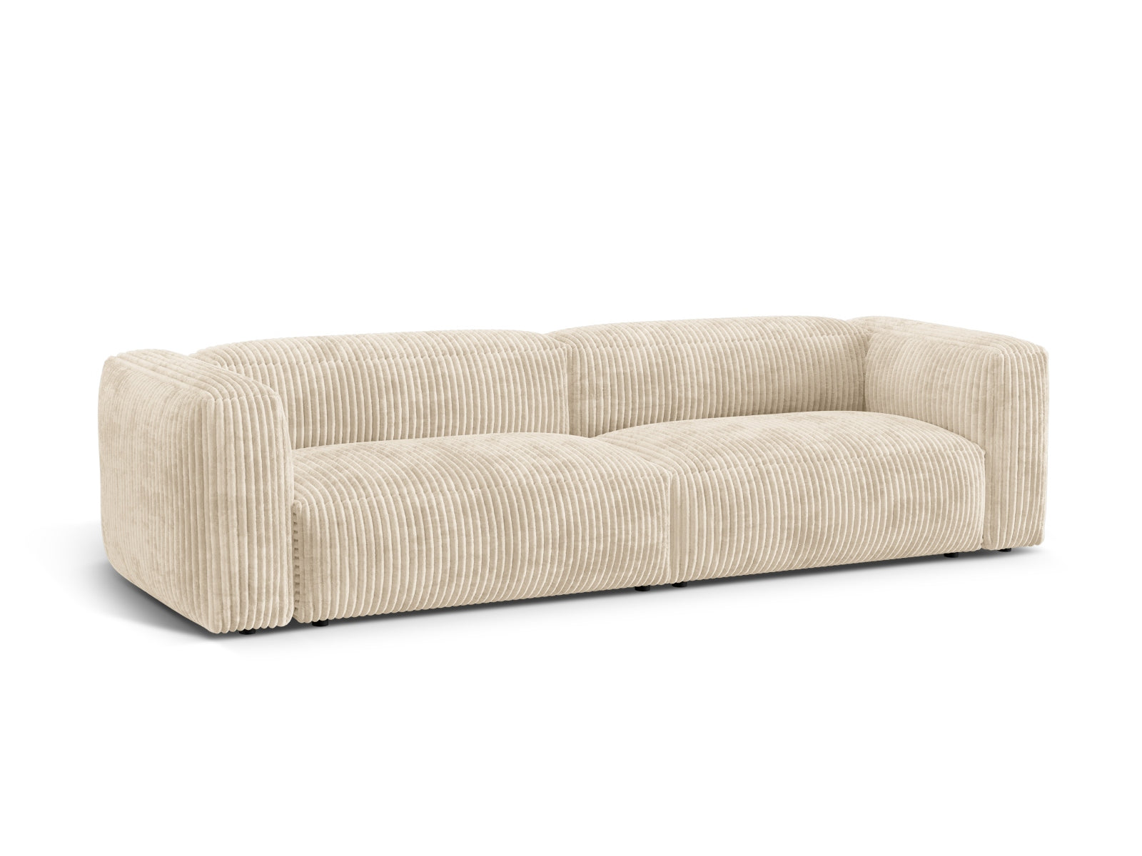 Elegantes Martina 4-Sitzer Sofa in hellem Beige, ideal für stilvolle Wohnräume. Modulares Design von Micadoni für flexible Einrichtung.