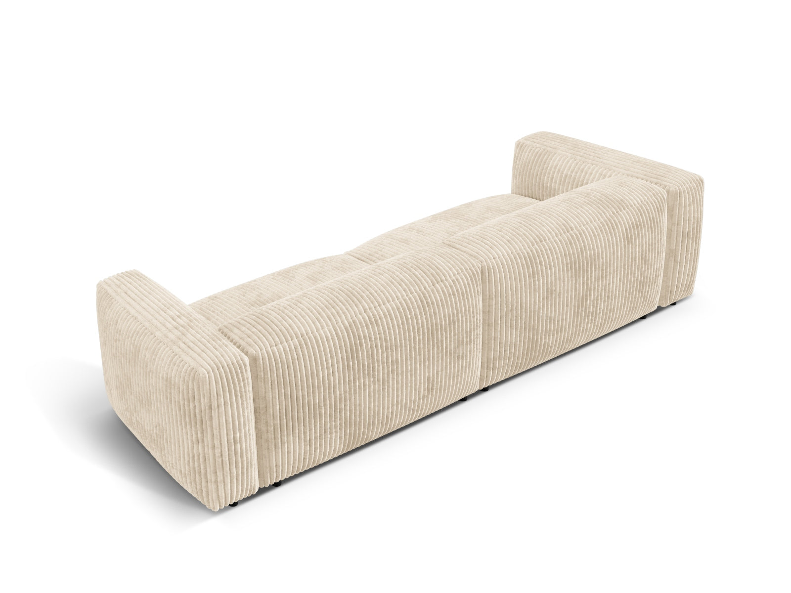 Modernes Martina 4-Sitzer Sofa in sanftem Beige, perfekt für gemütliche Wohnzimmer. Flexibles, modulares Design von Micadoni für individuelle Raumgestaltung.