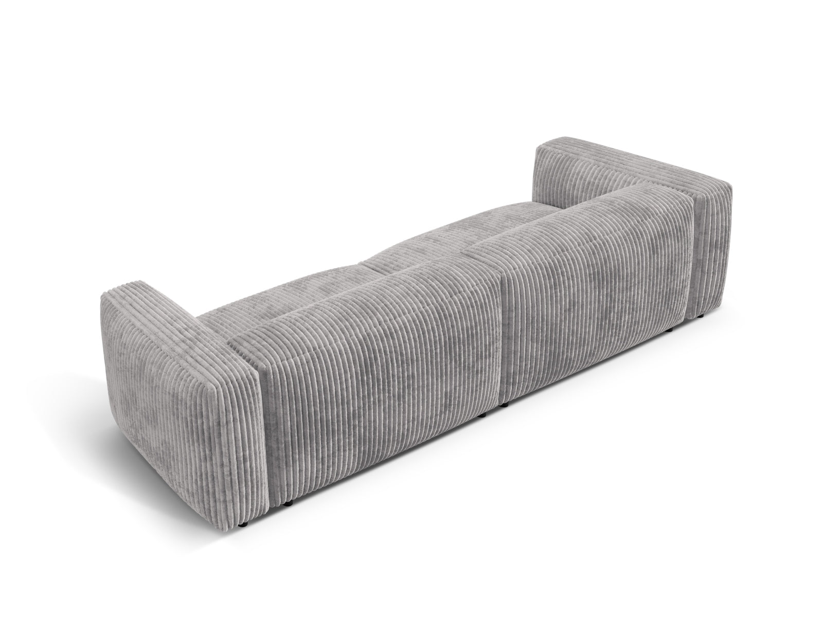 Modernes Martina 4-Sitzer Sofa in sanftem Grau, vielseitig und anpassbar, perfekt für gemütliche und elegante Wohnbereiche.