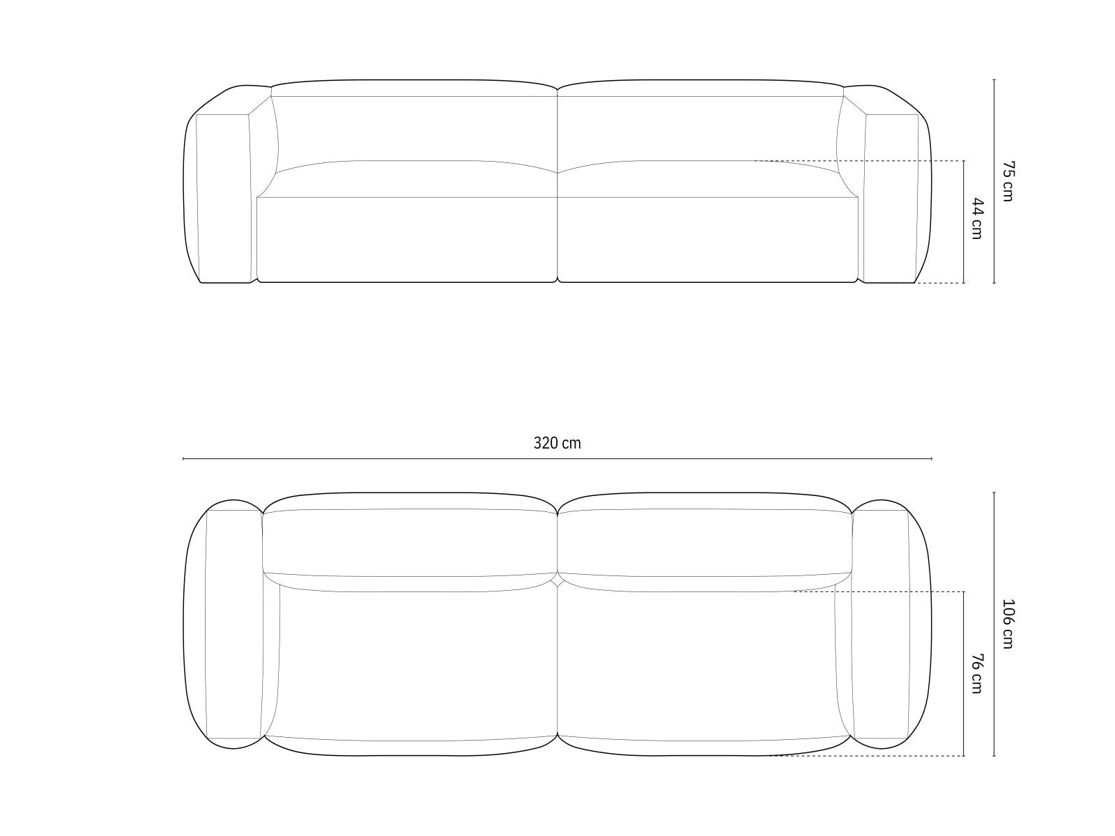 Erleben Sie das Martina Modulares Sofa 4 Sitzer von Micadoni – ein elegantes, flexibles Möbelstück, das Komfort und Stil in Ihr Zuhause bringt.
