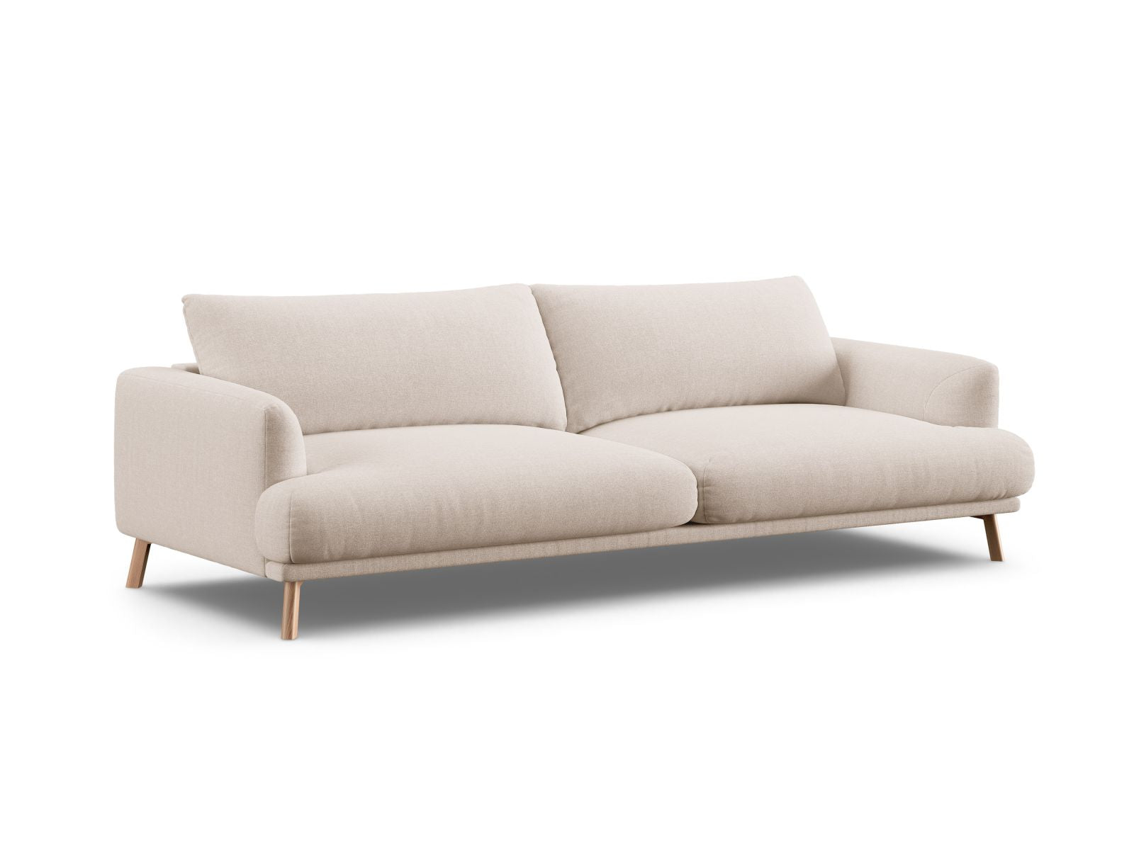 Beige 4-Sitzer Sofa Naomi von Micadoni, stilvolles und modernes Design, ideal für jedes Wohnzimmer, bequem und einladend.