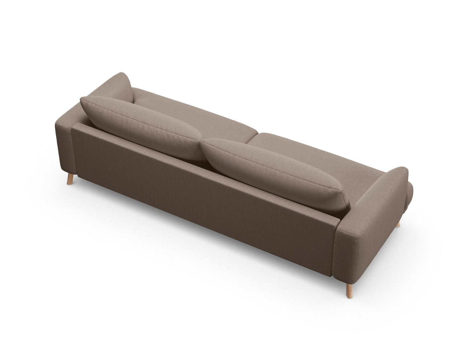 Elegantes 4-Sitzer Sofa Naomi in warmem Cappuccino-Liberty, ideal für entspannte Stunden und stilvolle Einrichtung in jedem Wohnzimmer.