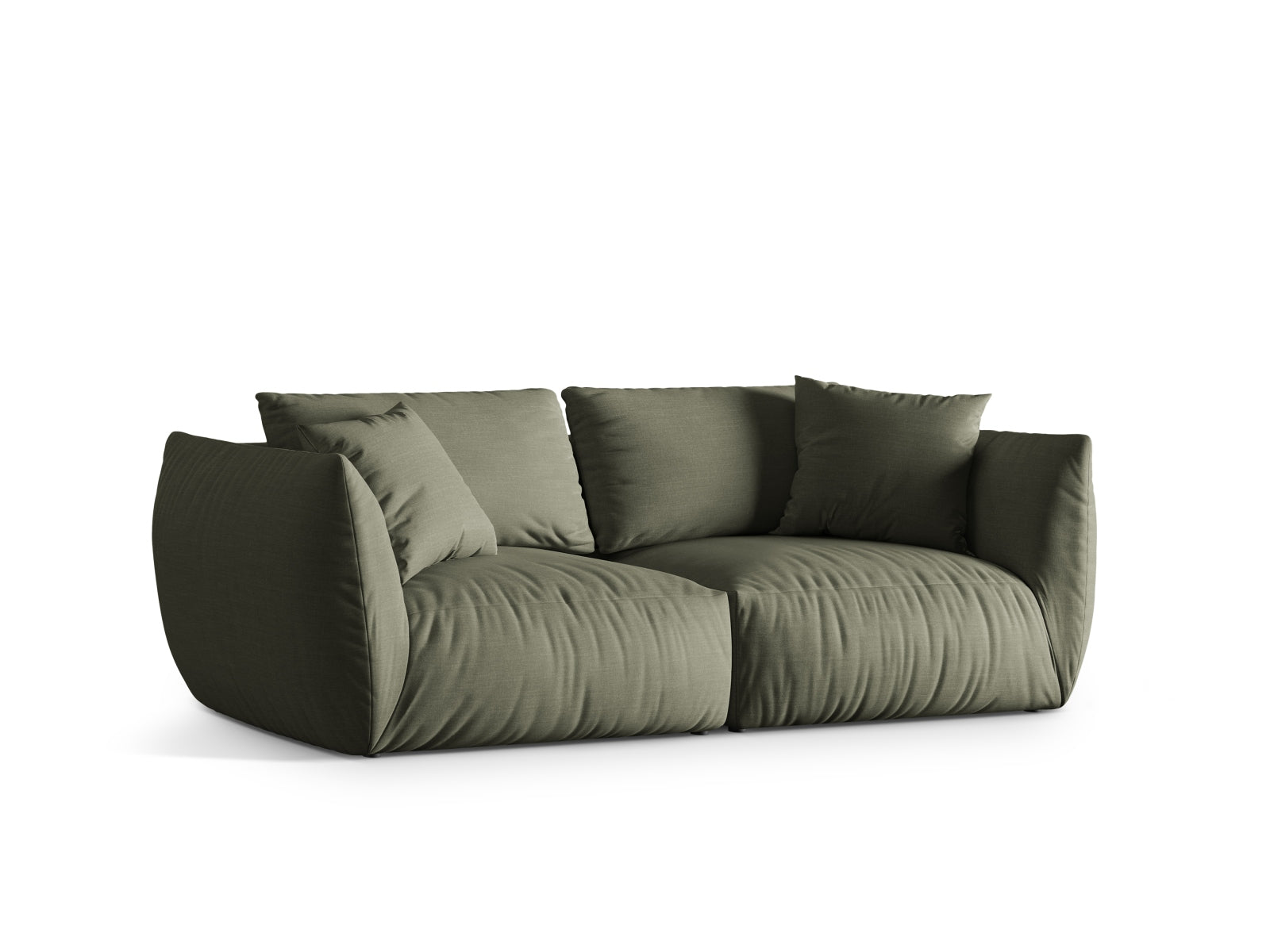 Elegantes Chris Modular Sofa für 4 Personen in sanftem Blau, ideal für stilvolle Wohnräume. Hochwertige Verarbeitung von Micadoni.