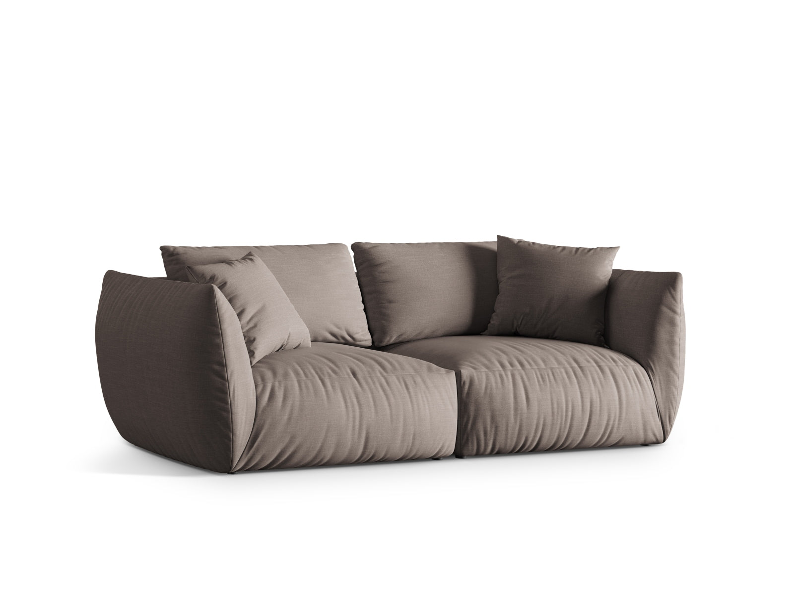 Elegantes Chris Modular Sofa für 4 Personen in warmem Grau, ideal für stilvolle Wohnräume. Hochwertige Verarbeitung von Micadoni.