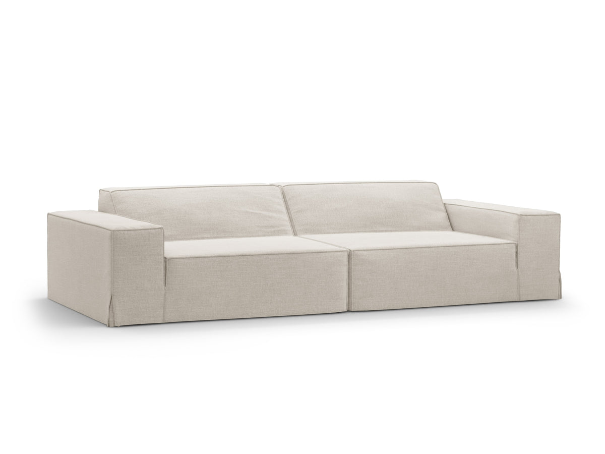 Jodie Modular Sofa 4 Sitzer mit abnehmbaren Bezug in Natural-LINS präsentiert im Onlineshop von KAQTU Design AG. 4er Sofa ist von Micadoni