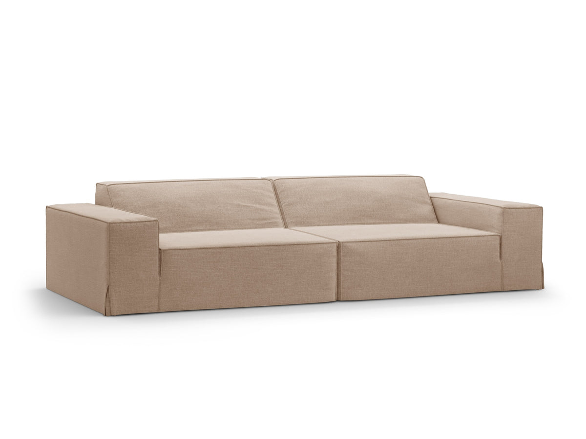 Jodie Modular Sofa 4 Sitzer mit abnehmbaren Bezug in Sand-LINS präsentiert im Onlineshop von KAQTU Design AG. 4er Sofa ist von Micadoni