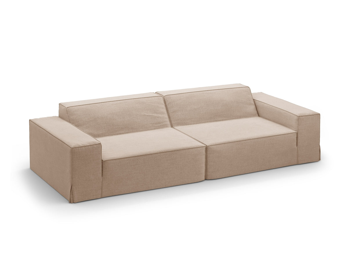 Jodie Modular Sofa 4 Sitzer mit abnehmbaren Bezug in Sand-LINS präsentiert im Onlineshop von KAQTU Design AG. 4er Sofa ist von Micadoni