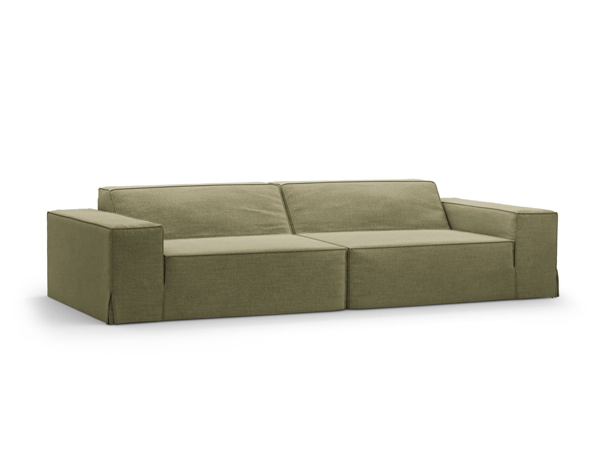 Jodie Modular Sofa 4 Sitzer mit abnehmbaren Bezug in Light Green-LINS präsentiert im Onlineshop von KAQTU Design AG. 4er Sofa ist von Micadoni