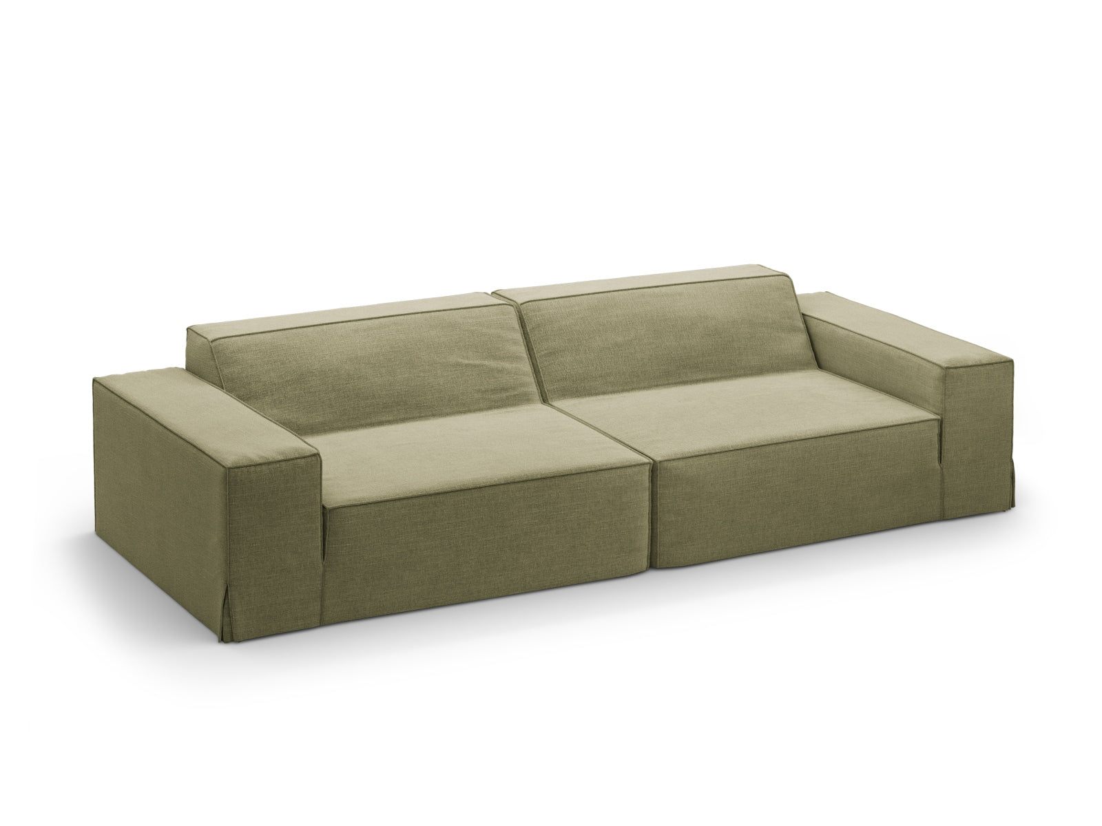 Jodie Modular Sofa 4 Sitzer mit abnehmbaren Bezug in Light Green-LINS präsentiert im Onlineshop von KAQTU Design AG. 4er Sofa ist von Micadoni