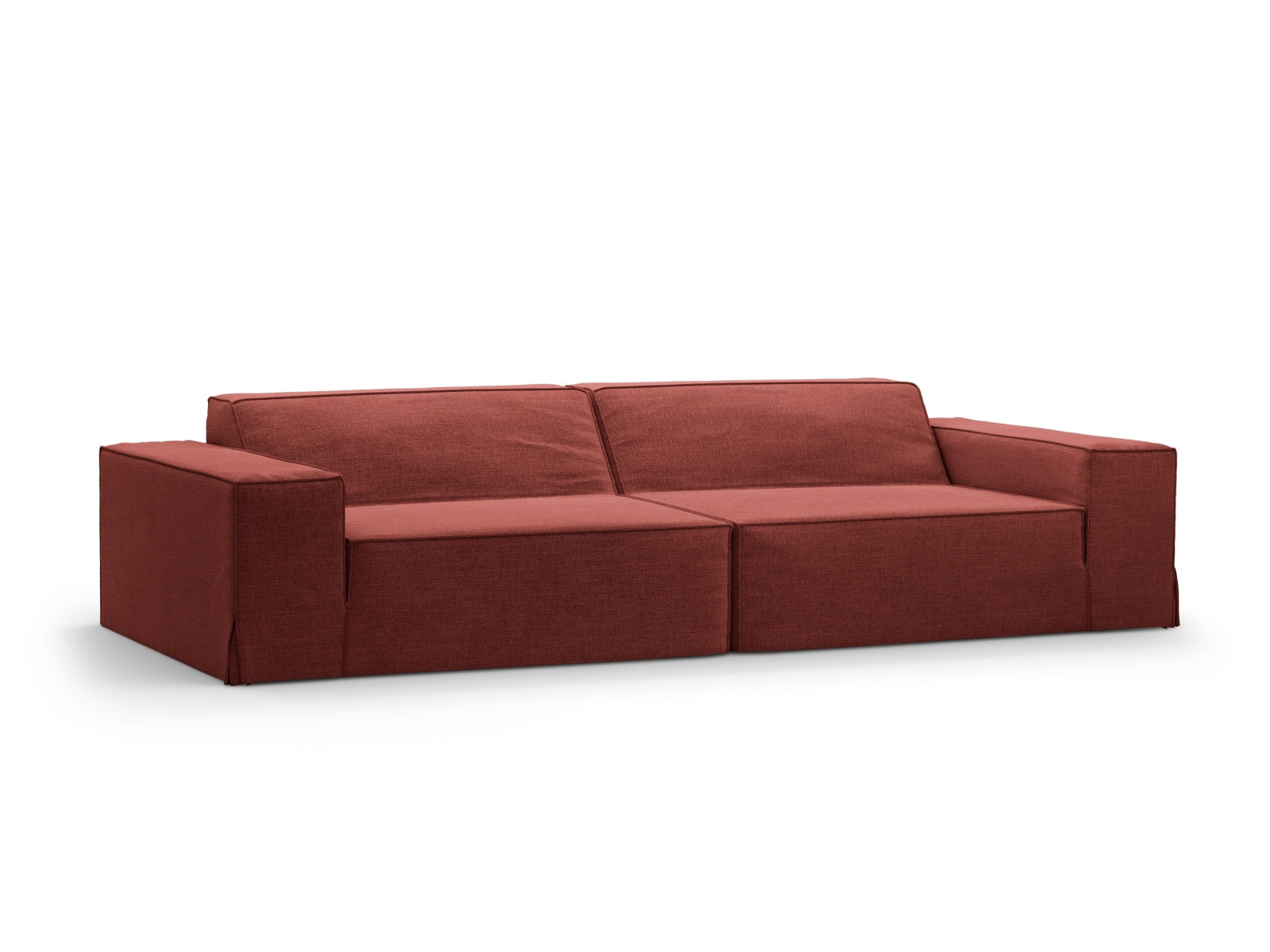 Jodie Modular Sofa 4 Sitzer mit abnehmbaren Bezug in Cherrywood-LINS präsentiert im Onlineshop von KAQTU Design AG. 4er Sofa ist von Micadoni