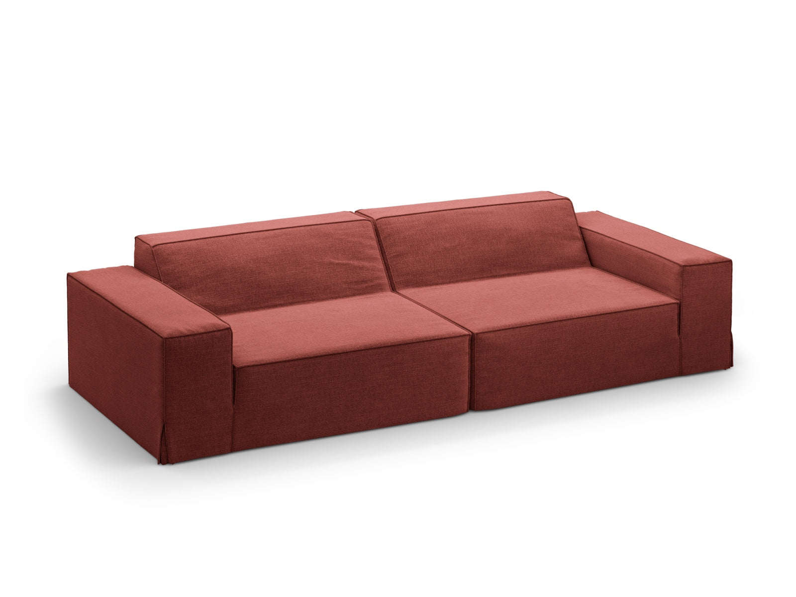 Jodie Modular Sofa 4 Sitzer mit abnehmbaren Bezug in Cherrywood-LINS präsentiert im Onlineshop von KAQTU Design AG. 4er Sofa ist von Micadoni