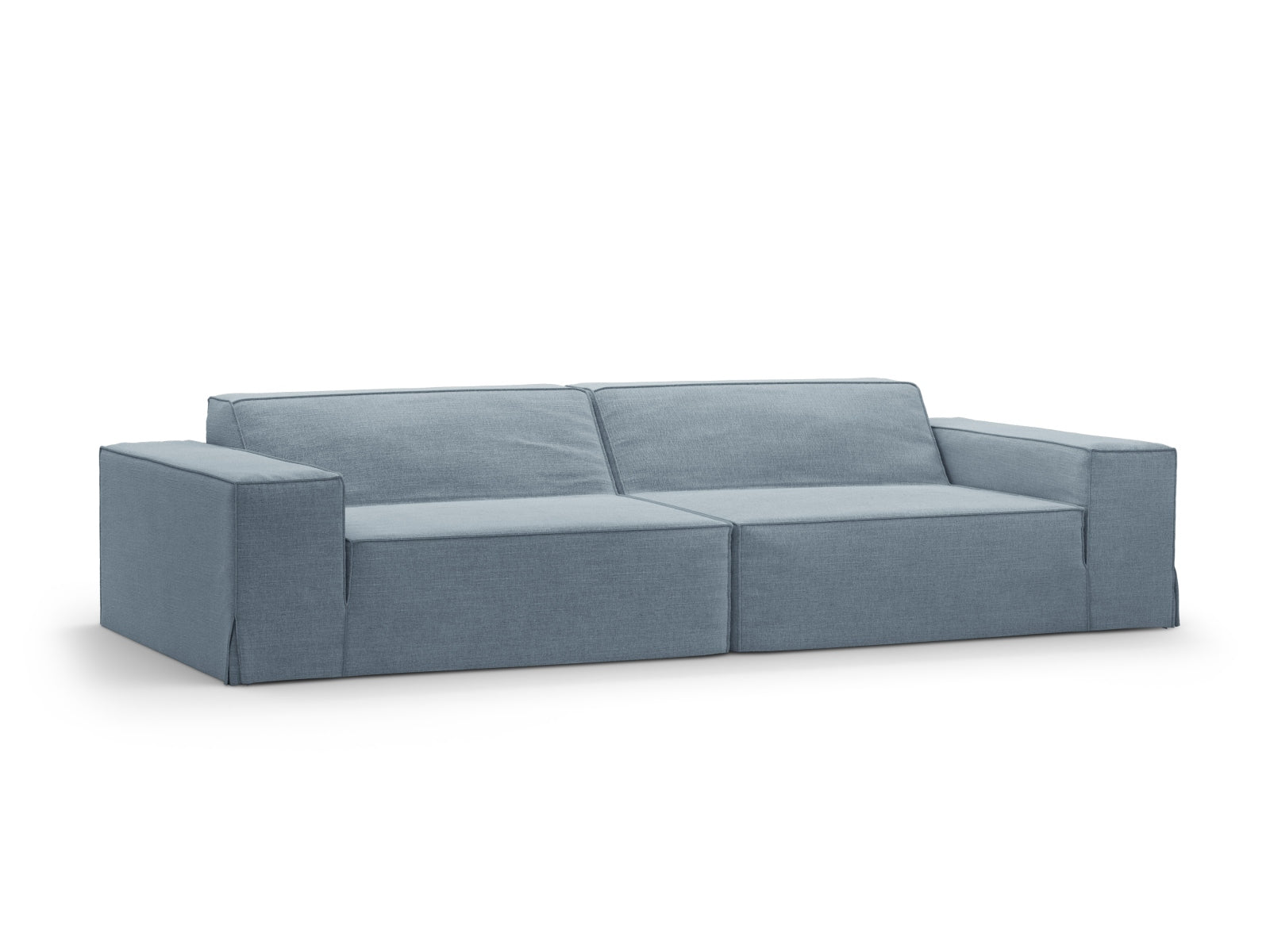 Jodie Modular Sofa 4 Sitzer mit abnehmbaren Bezug in Muted Blue-LINS präsentiert im Onlineshop von KAQTU Design AG. 4er Sofa ist von Micadoni