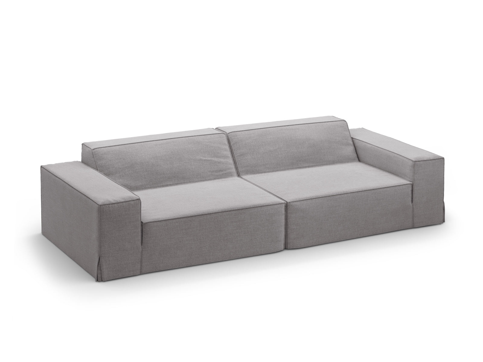 Jodie Modular Sofa 4 Sitzer mit abnehmbaren Bezug in Warm grey-LINS präsentiert im Onlineshop von KAQTU Design AG. 4er Sofa ist von Micadoni