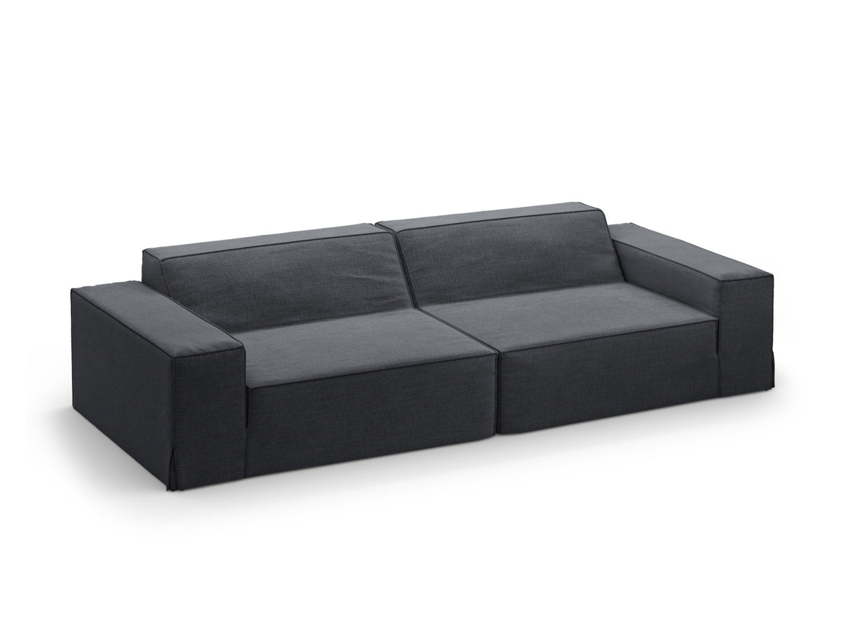 Jodie Modular Sofa 4 Sitzer mit abnehmbaren Bezug in Grey und Blue-LINS präsentiert im Onlineshop von KAQTU Design AG. 4er Sofa ist von Micadoni