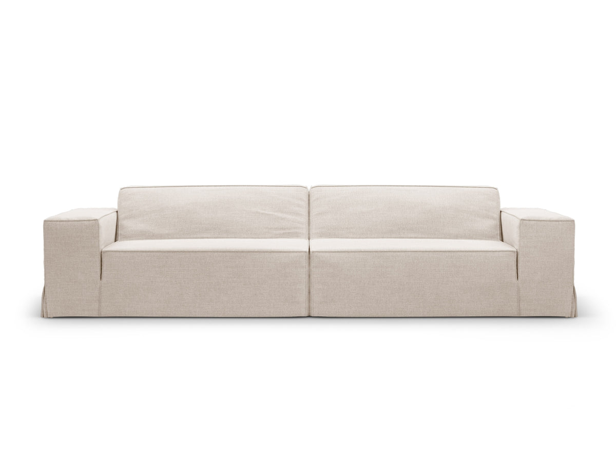 Jodie Modular Sofa 4 Sitzer mit abnehmbaren Bezug in Beige-LINS präsentiert im Onlineshop von KAQTU Design AG. 4er Sofa ist von Micadoni