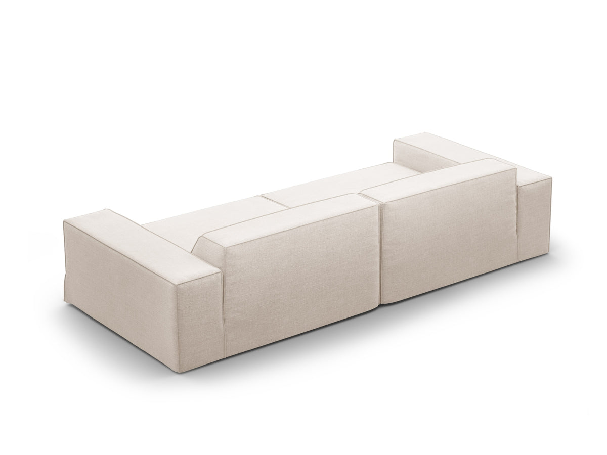 Jodie Modular Sofa 4 Sitzer mit abnehmbaren Bezug in Beige-LINS präsentiert im Onlineshop von KAQTU Design AG. 4er Sofa ist von Micadoni