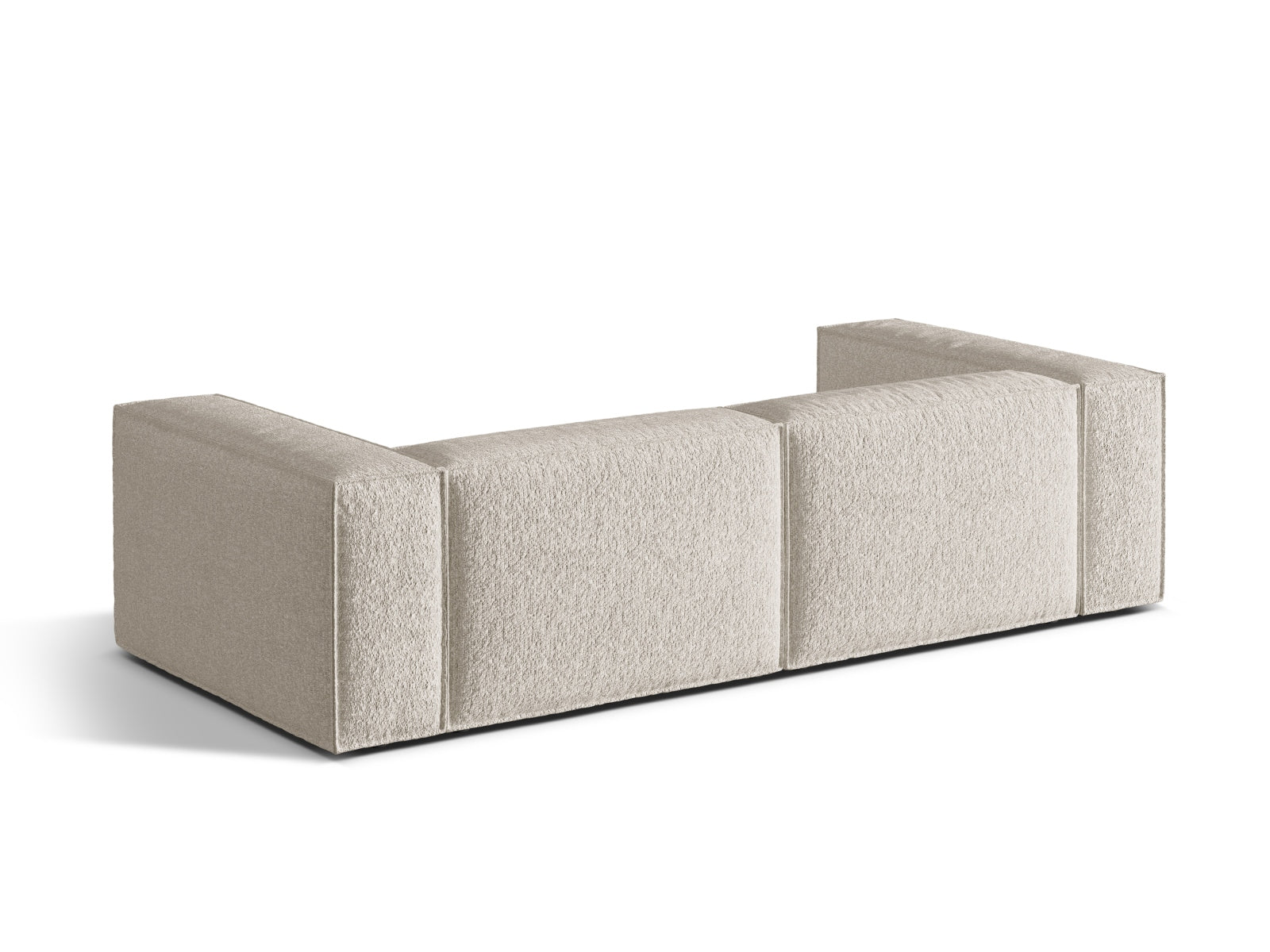 Modernes Nuria Sofa für 4 Personen in zartem Beige, perfekt für gemütliche Wohnzimmer. Hochwertige Materialien und stilvolles Design von Micadoni.