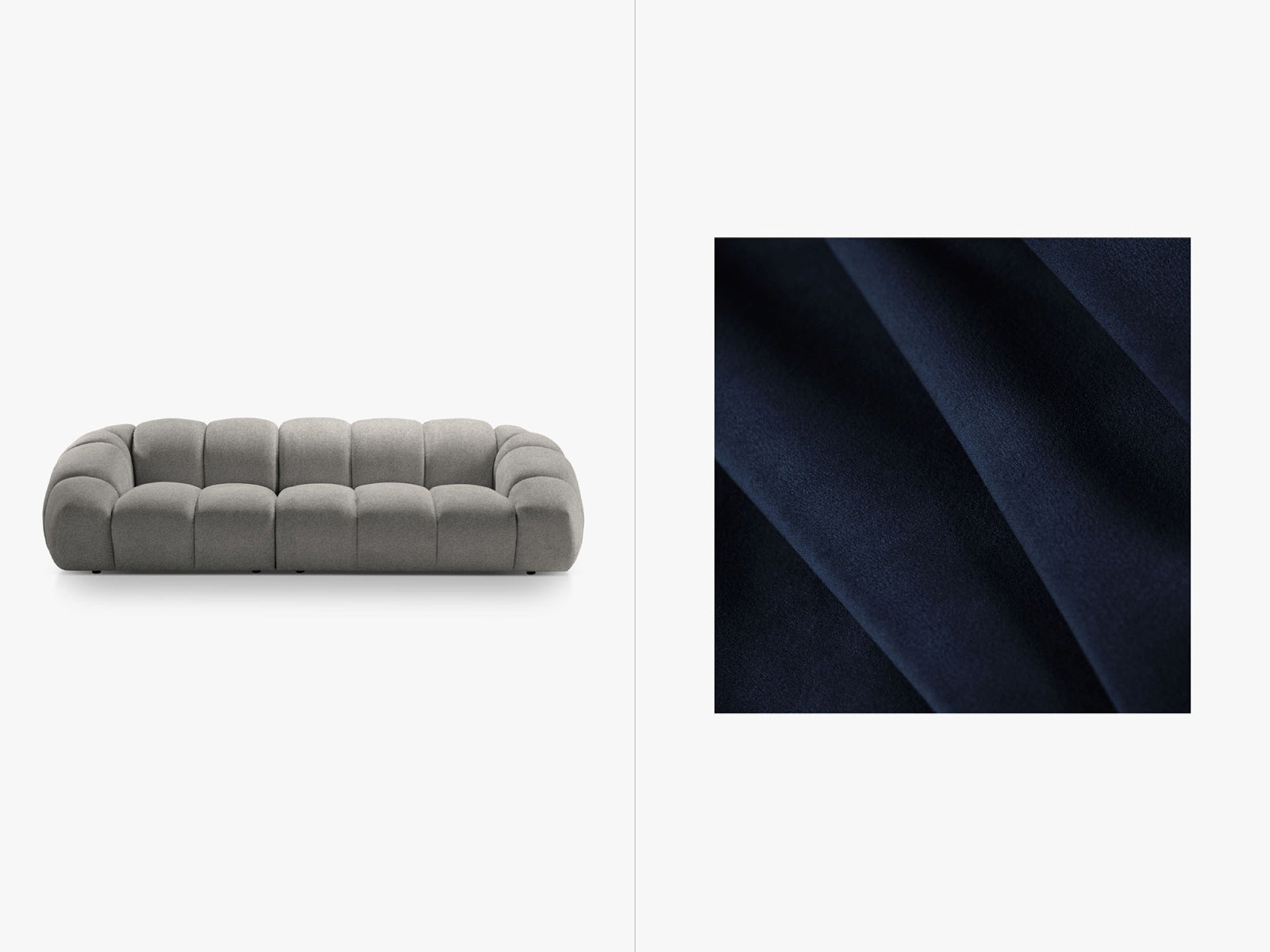 Diana Velour Sofa 4 Sitzer in Royal Blue präsentiert im Onlineshop von KAQTU Design AG. 4er Sofa ist von Micadoni