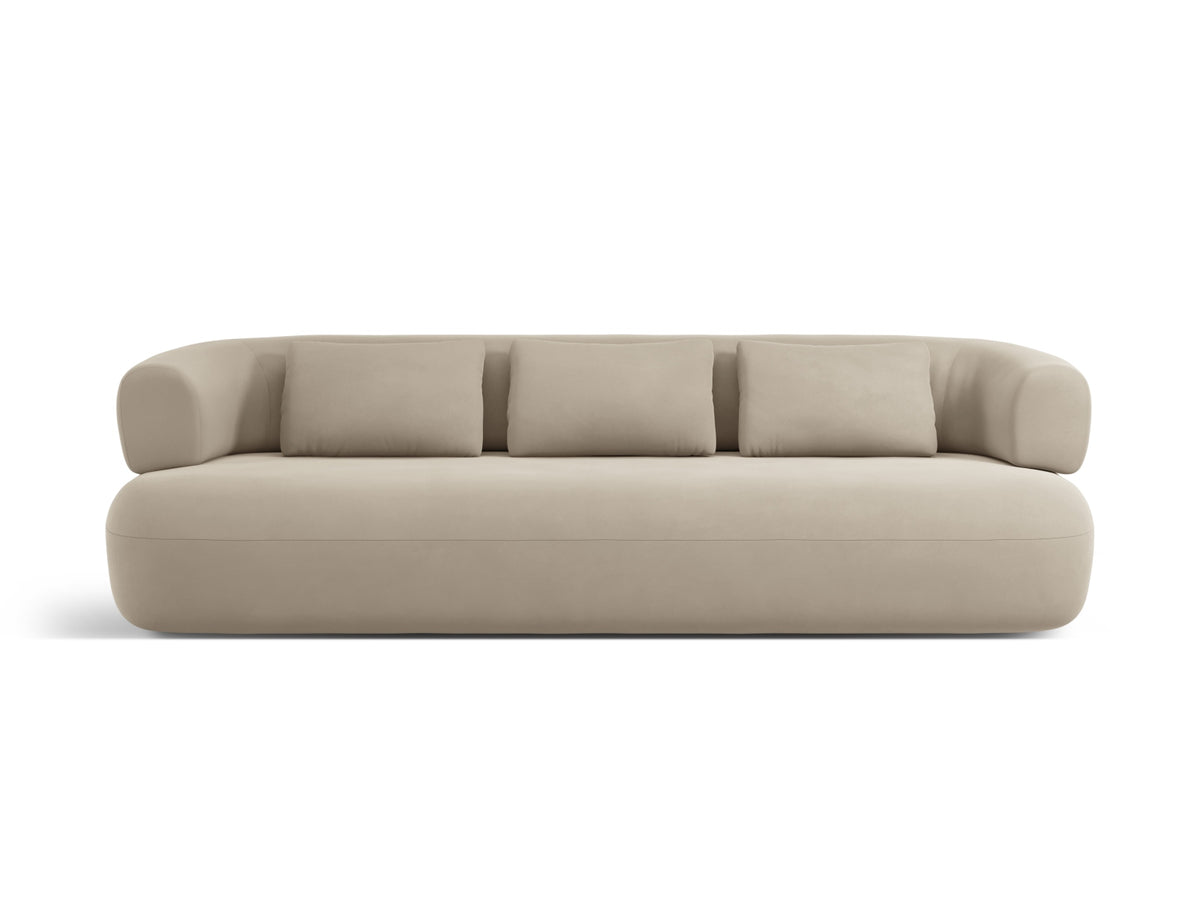 Jenny Velour Sofa 4 Sitzer in Beige-Salvador präsentiert im Onlineshop von KAQTU Design AG. 4er Sofa ist von Micadoni