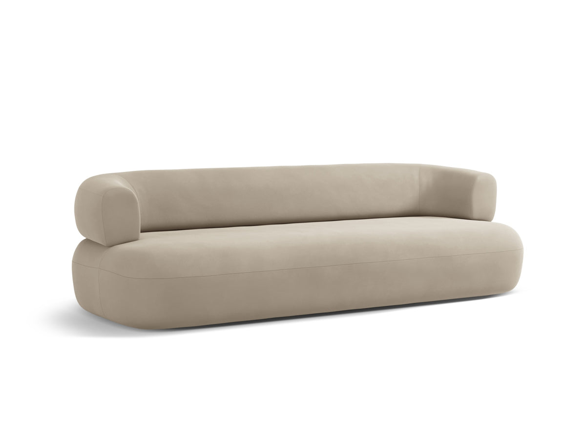 Jenny Velour Sofa 4 Sitzer in Beige-Salvador präsentiert im Onlineshop von KAQTU Design AG. 4er Sofa ist von Micadoni