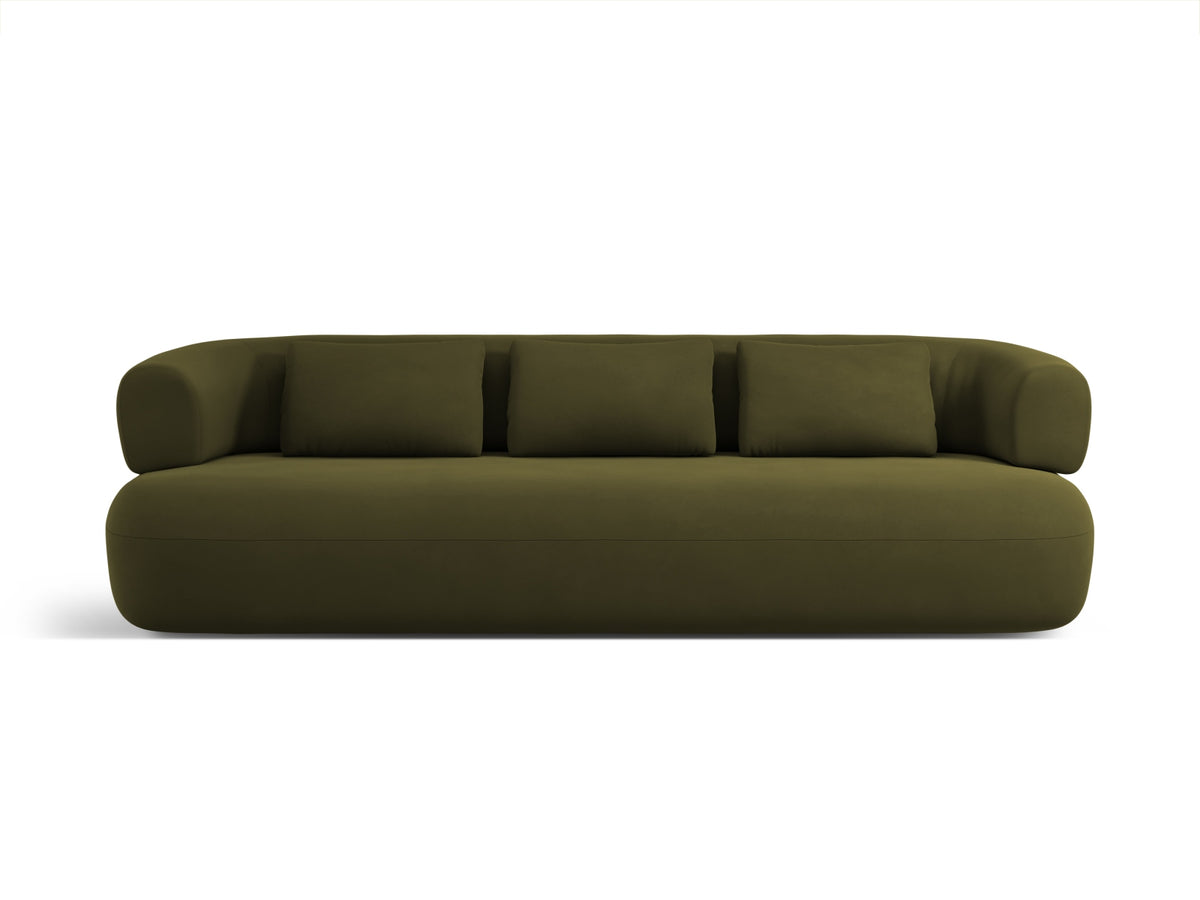 Jenny Velour Sofa 4 Sitzer in Green-Salvador präsentiert im Onlineshop von KAQTU Design AG. 4er Sofa ist von Micadoni