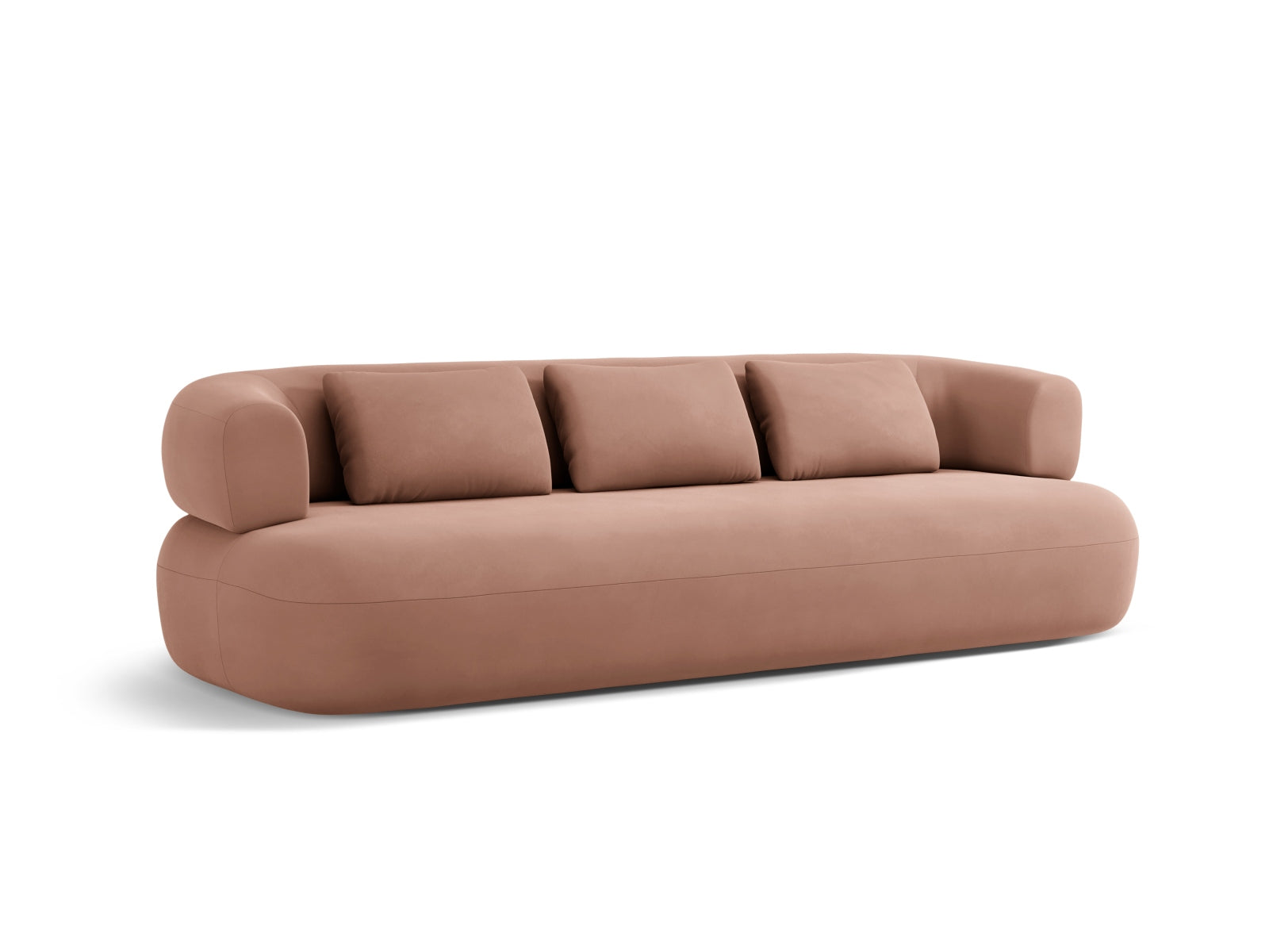 Jenny Velour Sofa 4 Sitzer in Terracotta-Salvador präsentiert im Onlineshop von KAQTU Design AG. 4er Sofa ist von Micadoni
