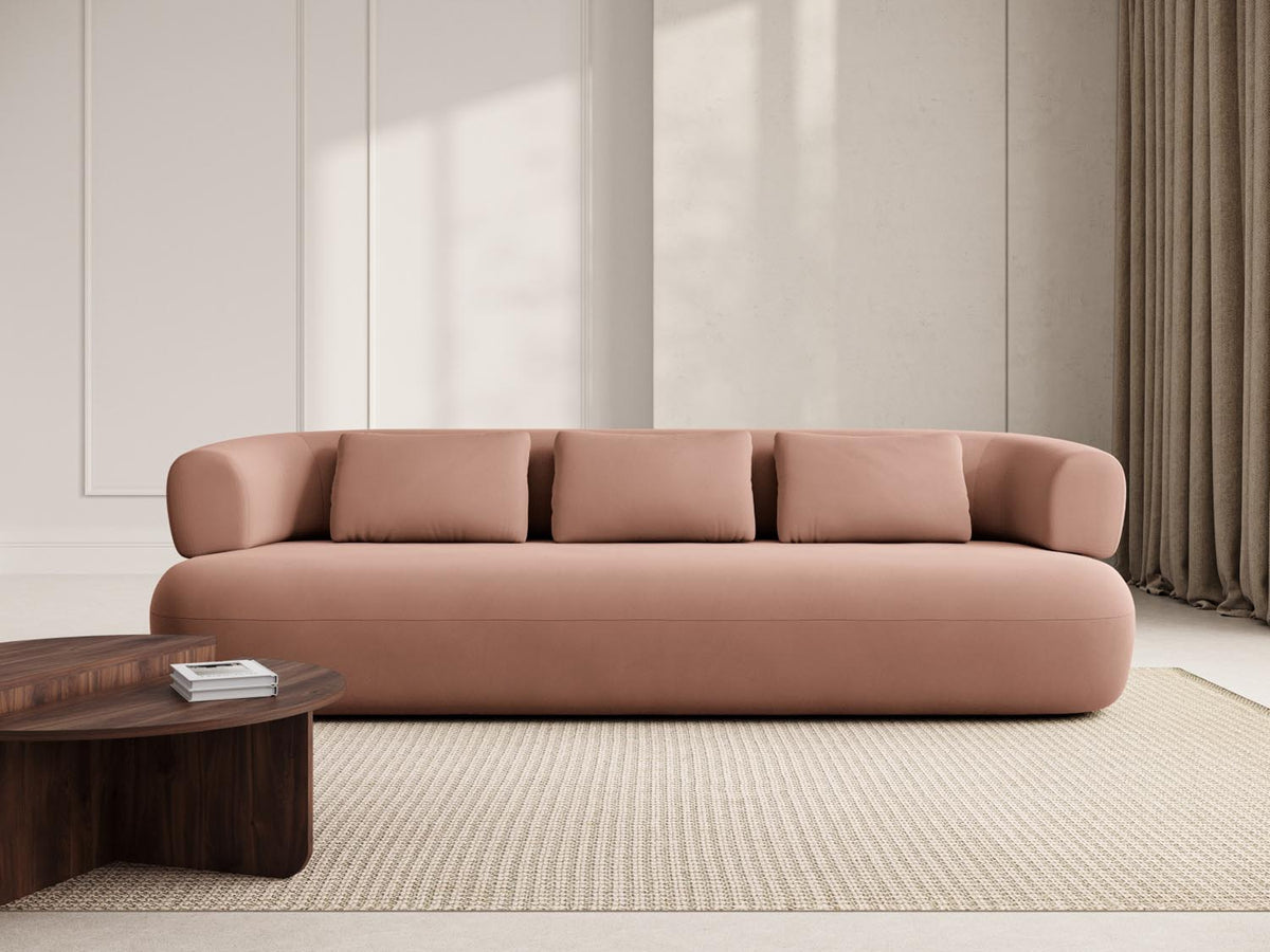 Jenny Velour Sofa 4 Sitzer in Terracotta-Salvador präsentiert im Onlineshop von KAQTU Design AG. 4er Sofa ist von Micadoni