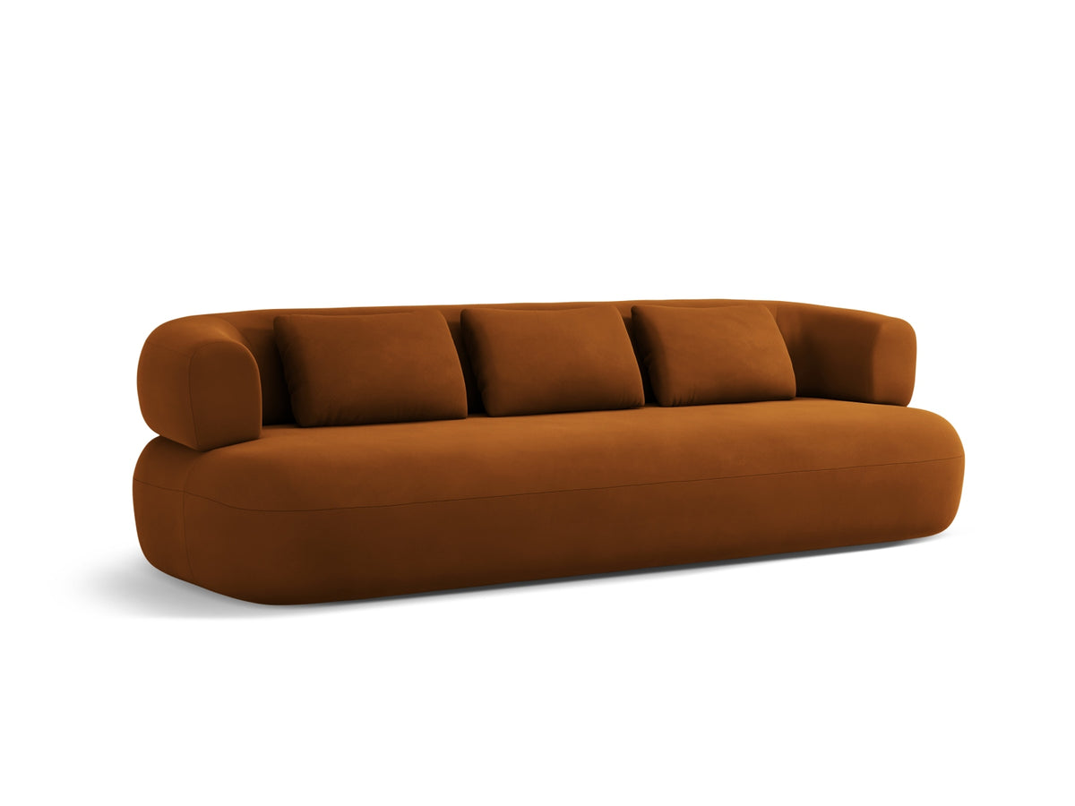 Jenny Velour Sofa 4 Sitzer in Pink-Salvador präsentiert im Onlineshop von KAQTU Design AG. 4er Sofa ist von Micadoni