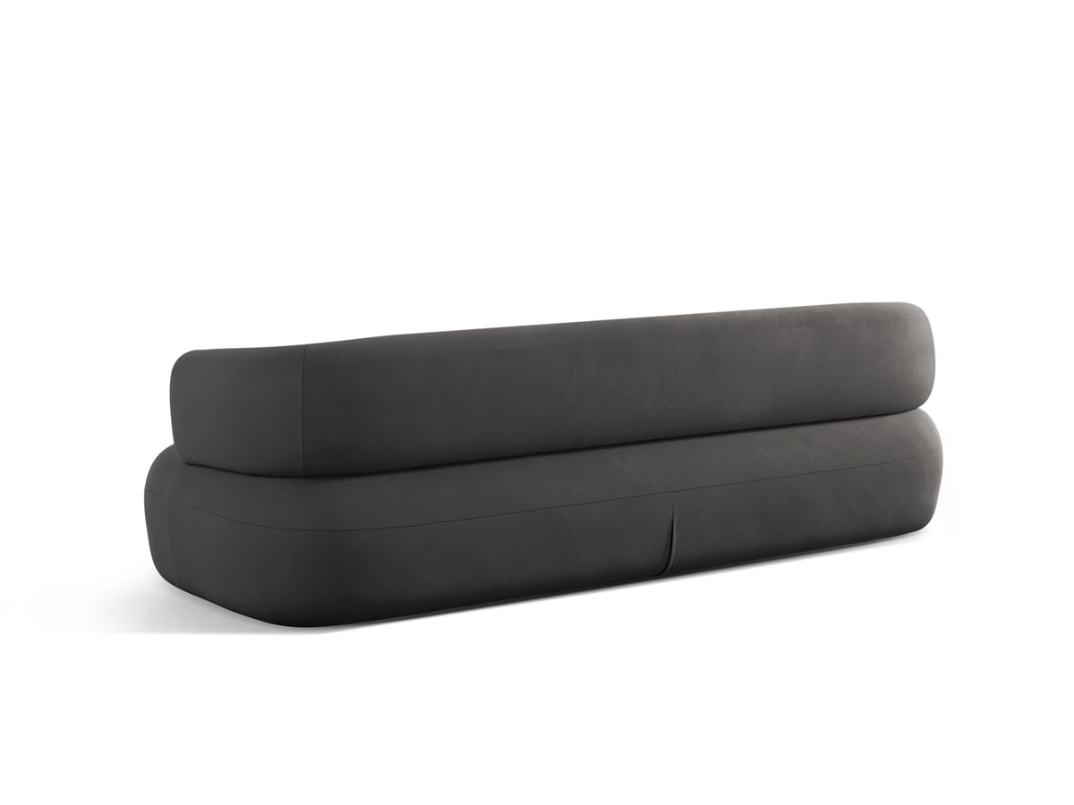 Jenny Velour Sofa 4 Sitzer in Dark Grey-Salvador präsentiert im Onlineshop von KAQTU Design AG. 4er Sofa ist von Micadoni