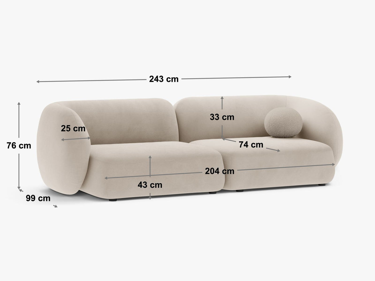 4-Sitzer Modular Sofa Kate in Bottle Green-Salvador präsentiert im Onlineshop von KAQTU Design AG. 4er Sofa ist von Micadoni
