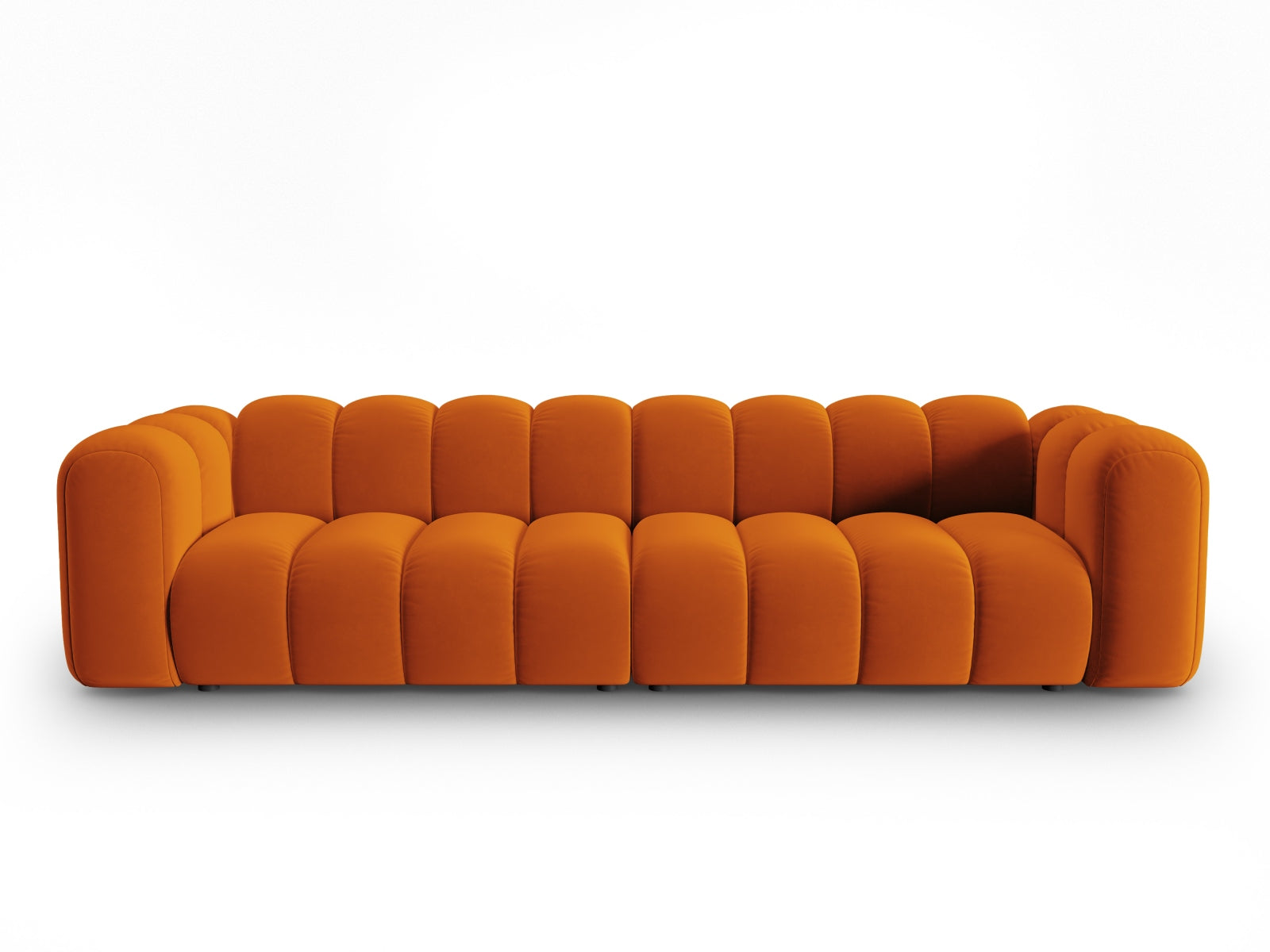 Lupine Velour modulares Sofa 4 Sitzer in Terracotta präsentiert im Onlineshop von KAQTU Design AG. 3er Sofa ist von Micadoni