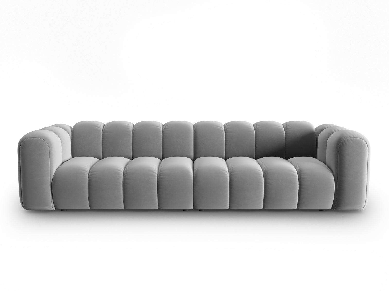 Lupine Velour modulares Sofa 4 Sitzer in Grey präsentiert im Onlineshop von KAQTU Design AG. 3er Sofa ist von Micadoni