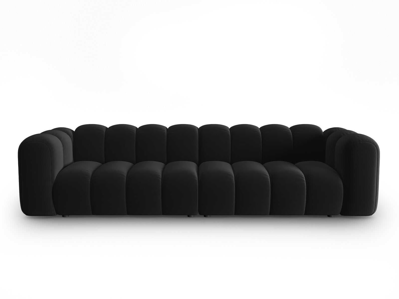 Lupine Velour modulares Sofa 4 Sitzer in Black-Salvador präsentiert im Onlineshop von KAQTU Design AG. 3er Sofa ist von Micadoni