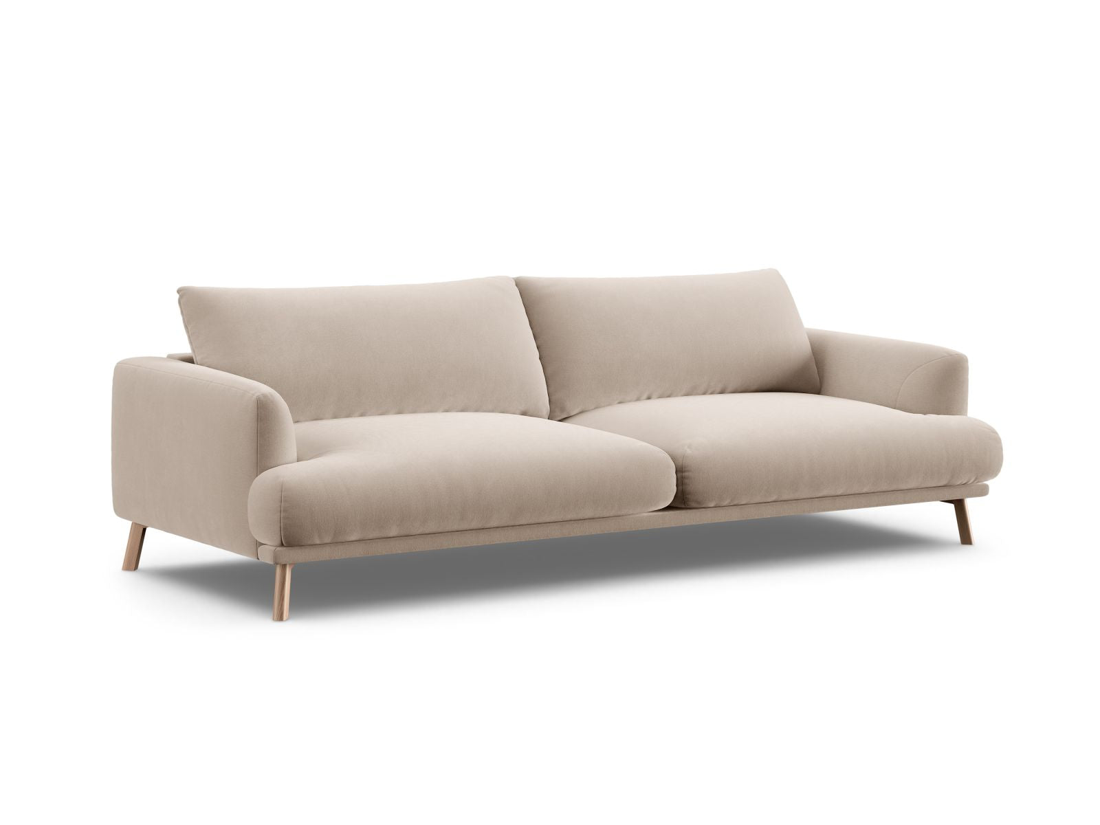Beige 4-Sitzer Sofa Naomi von Micadoni, stilvolles und modernes Design, ideal für jedes Wohnzimmer, bequem und einladend.
