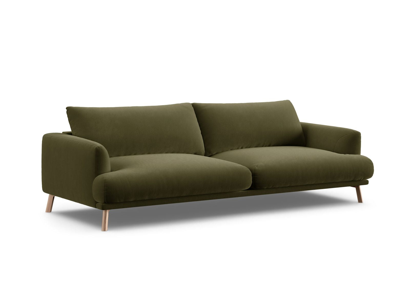 Elegantes 4-Sitzer Sofa Naomi in einem stilvollen Grün, ideal für moderne Wohnräume, erhältlich bei KAQTU Design AG.