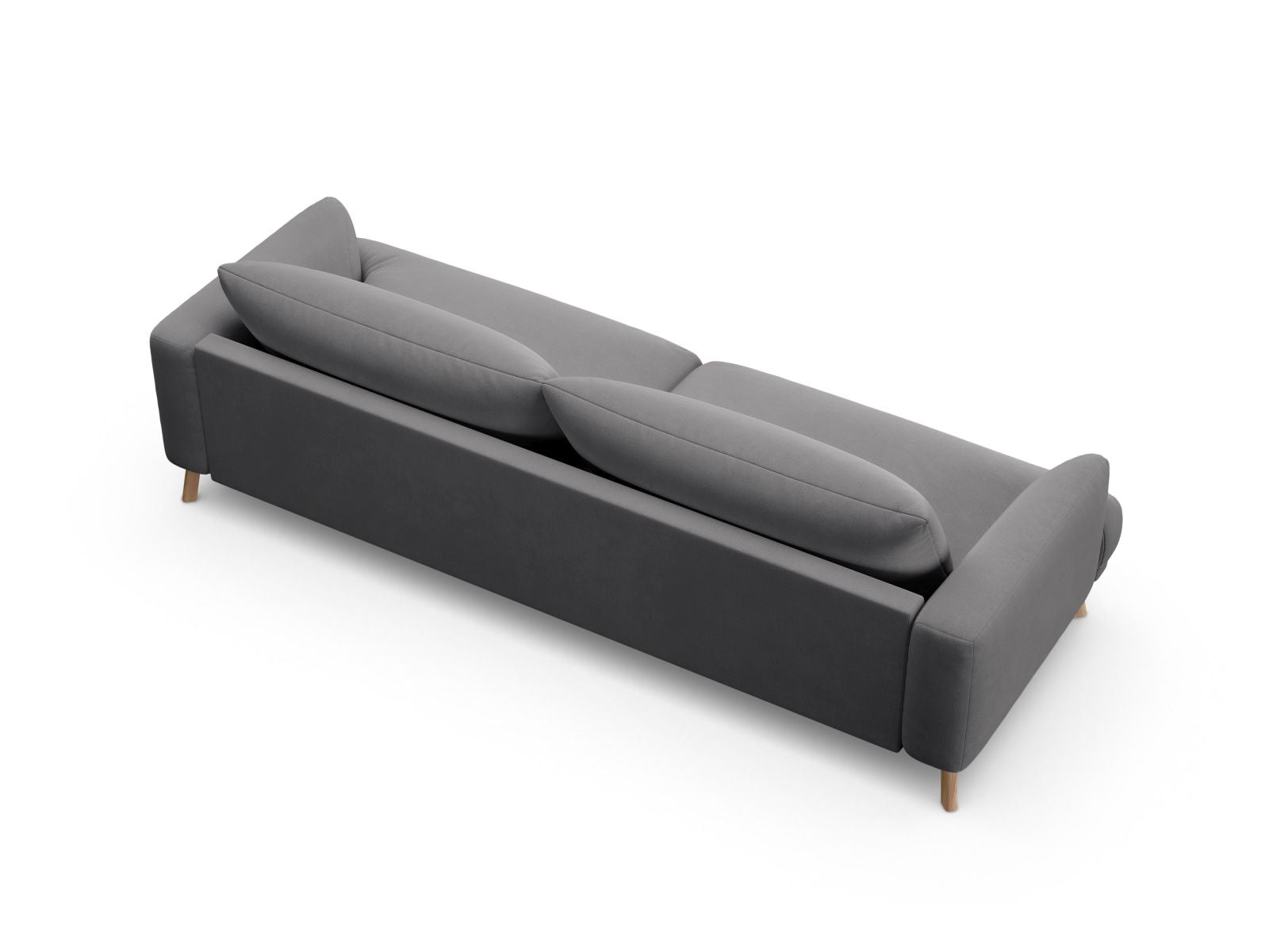 Elegantes 4-Sitzer Sofa Naomi in klassischem Grau, ideal für moderne Wohnräume und gesellige Stunden, erhältlich bei KAQTU.
