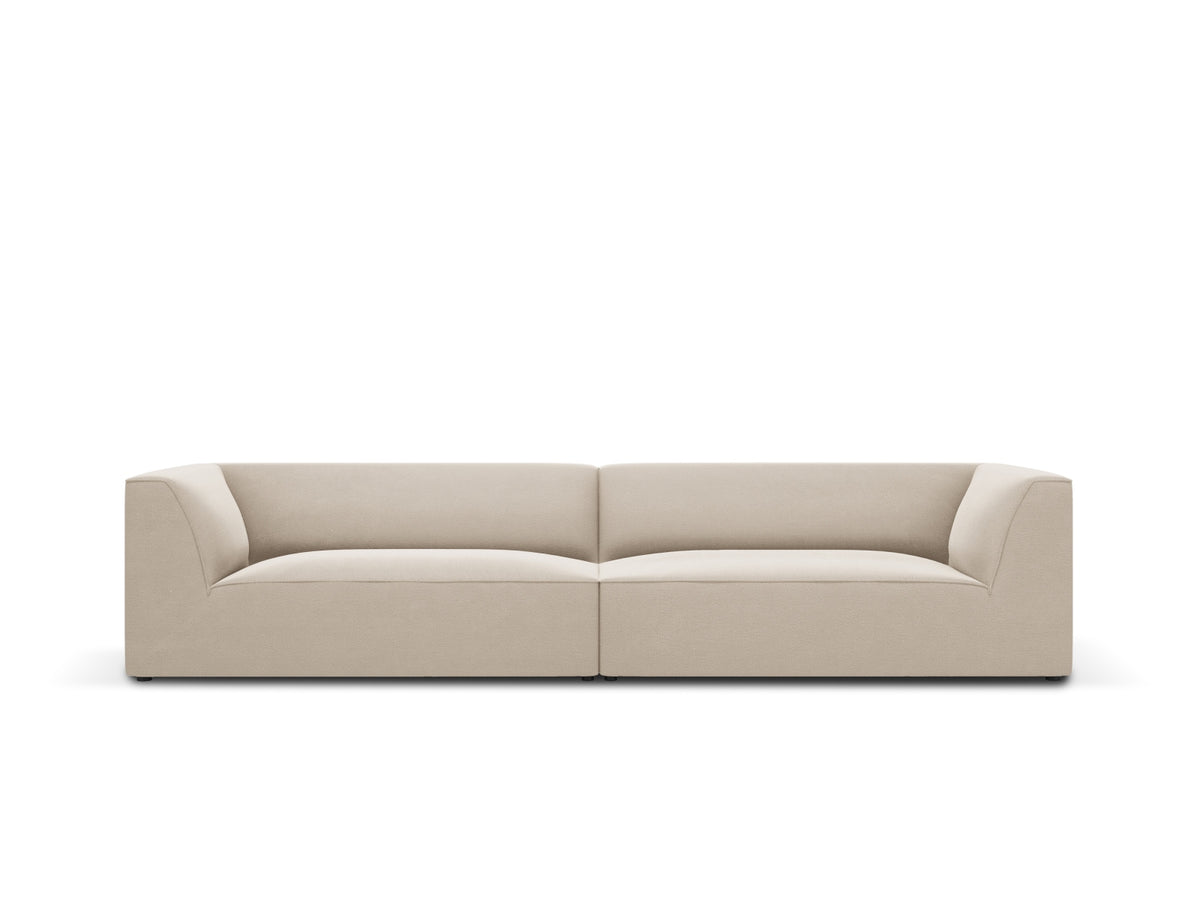 Ruby Velour Sofa 4 Sitzer in Beige-Salvador präsentiert im Onlineshop von KAQTU Design AG. 4er Sofa ist von Micadoni