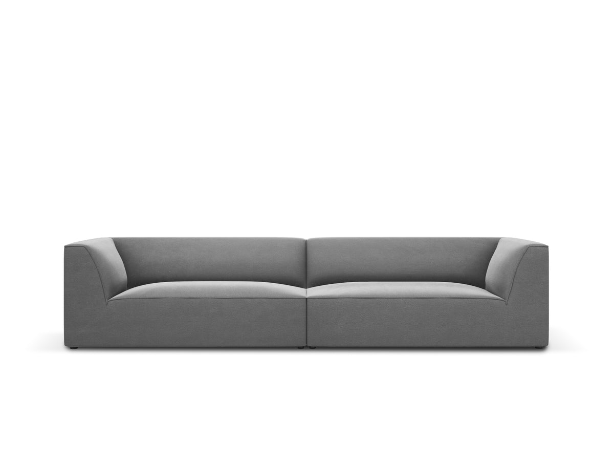 Ruby Velour Sofa 4 Sitzer in Grey-Salvador präsentiert im Onlineshop von KAQTU Design AG. 4er Sofa ist von Micadoni