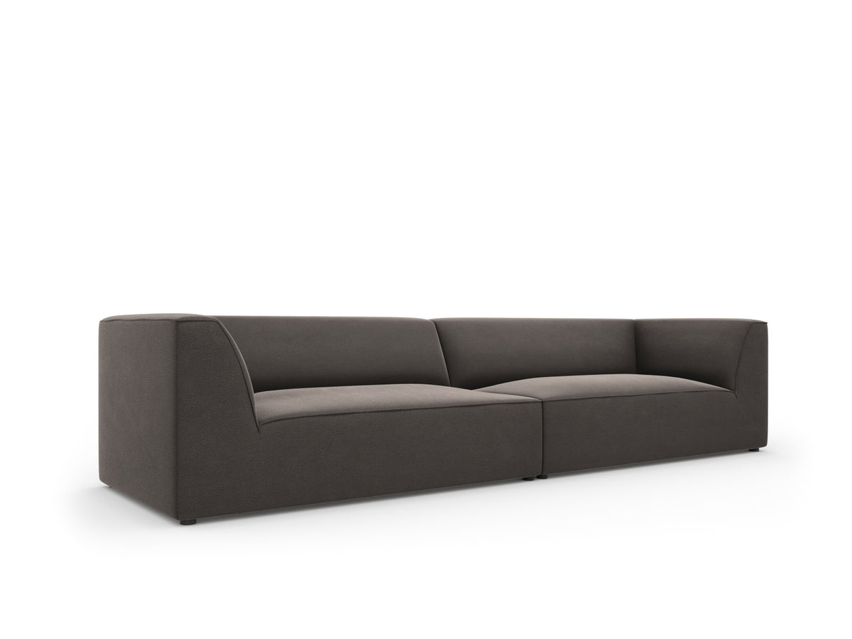 Ruby Velour Sofa 4 Sitzer in Dark Grey-Salvador präsentiert im Onlineshop von KAQTU Design AG. 4er Sofa ist von Micadoni