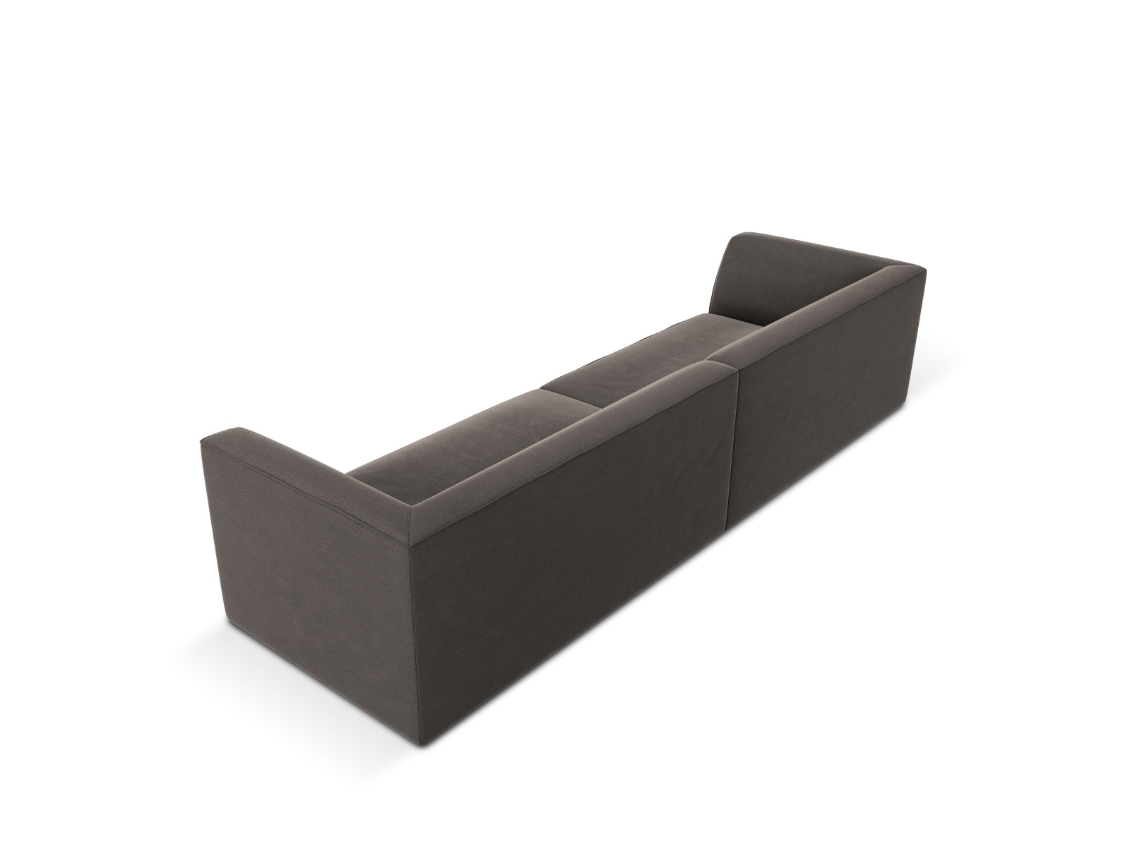 Ruby Velour Sofa 4 Sitzer in Dark Grey-Salvador präsentiert im Onlineshop von KAQTU Design AG. 4er Sofa ist von Micadoni