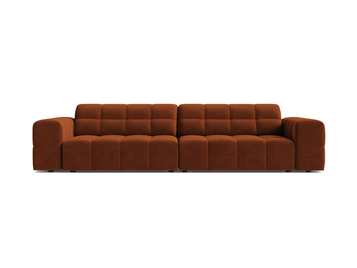 4-Sitzer Sofa Jennifer in Terracotta-Bluvel präsentiert im Onlineshop von KAQTU Design AG. 4er Sofa ist von Micadoni