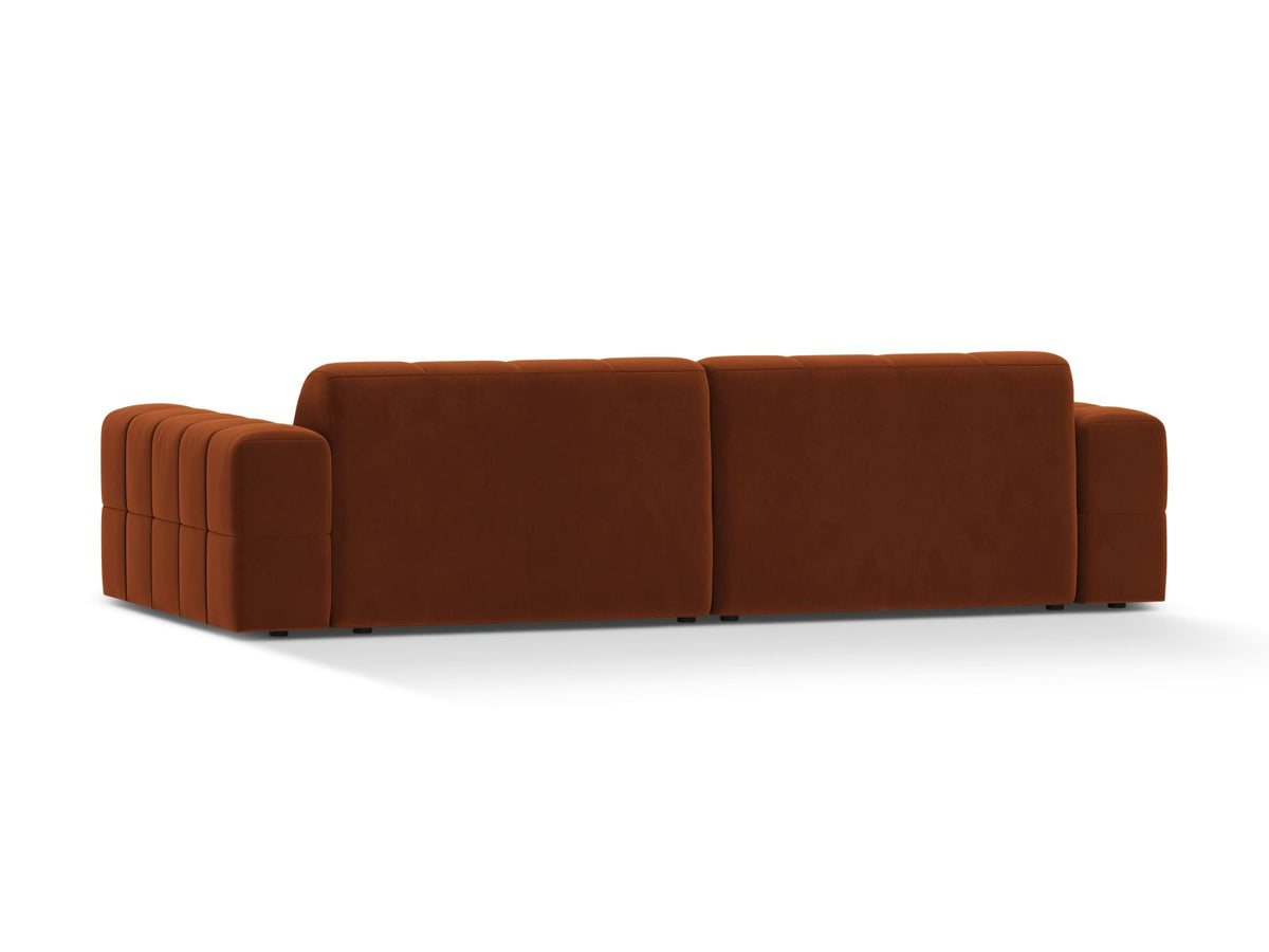 4-Sitzer Sofa Jennifer in Terracotta-Bluvel präsentiert im Onlineshop von KAQTU Design AG. 4er Sofa ist von Micadoni