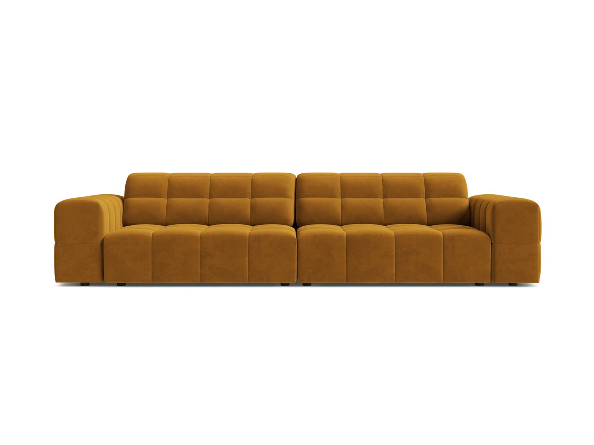 4-Sitzer Sofa Jennifer in Yellow-Bluvel präsentiert im Onlineshop von KAQTU Design AG. 4er Sofa ist von Micadoni