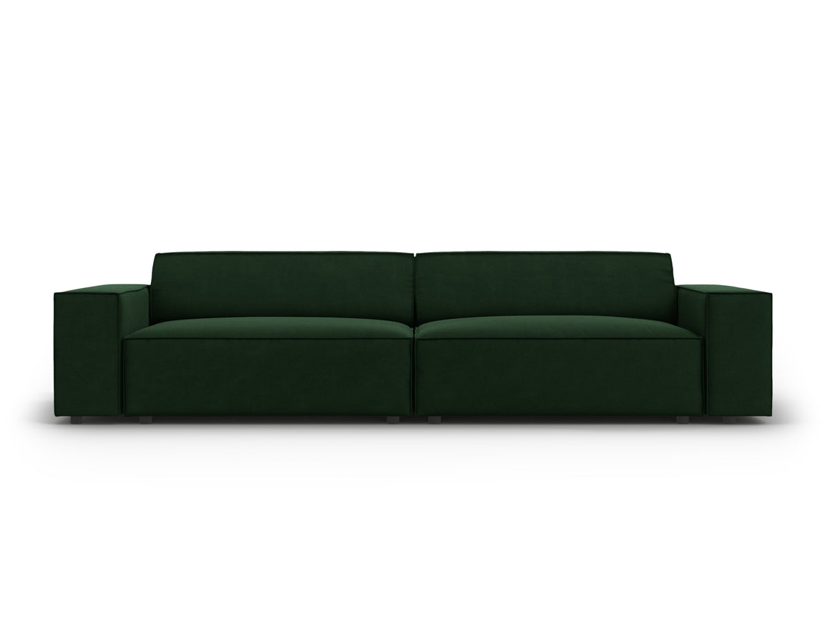 Jodie Velour modulares Sofa 4 Sitzer in Bottle Green-Bluvel präsentiert im Onlineshop von KAQTU Design AG. 3er Sofa ist von Micadoni