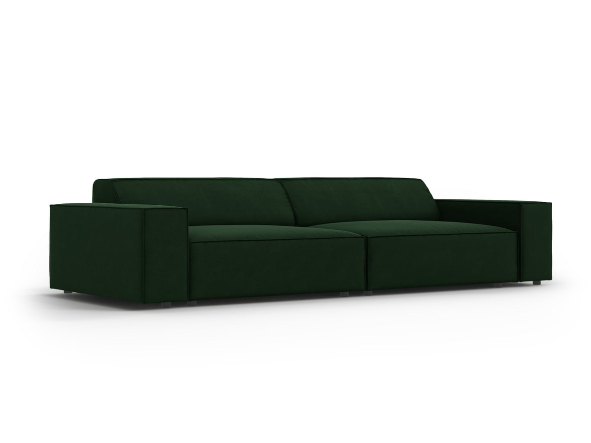 Jodie Velour modulares Sofa 4 Sitzer in Bottle Green-Bluvel präsentiert im Onlineshop von KAQTU Design AG. 3er Sofa ist von Micadoni