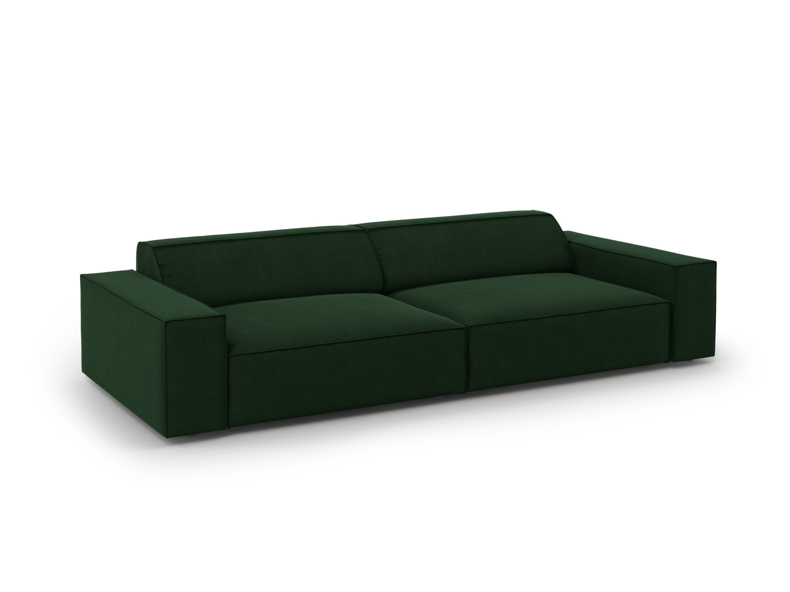 Elegantes 4-Sitzer Sofa Jodie aus weichem Velours, ideal für stilvolle Wohnräume und gesellige Abende mit Familie und Freunden.
